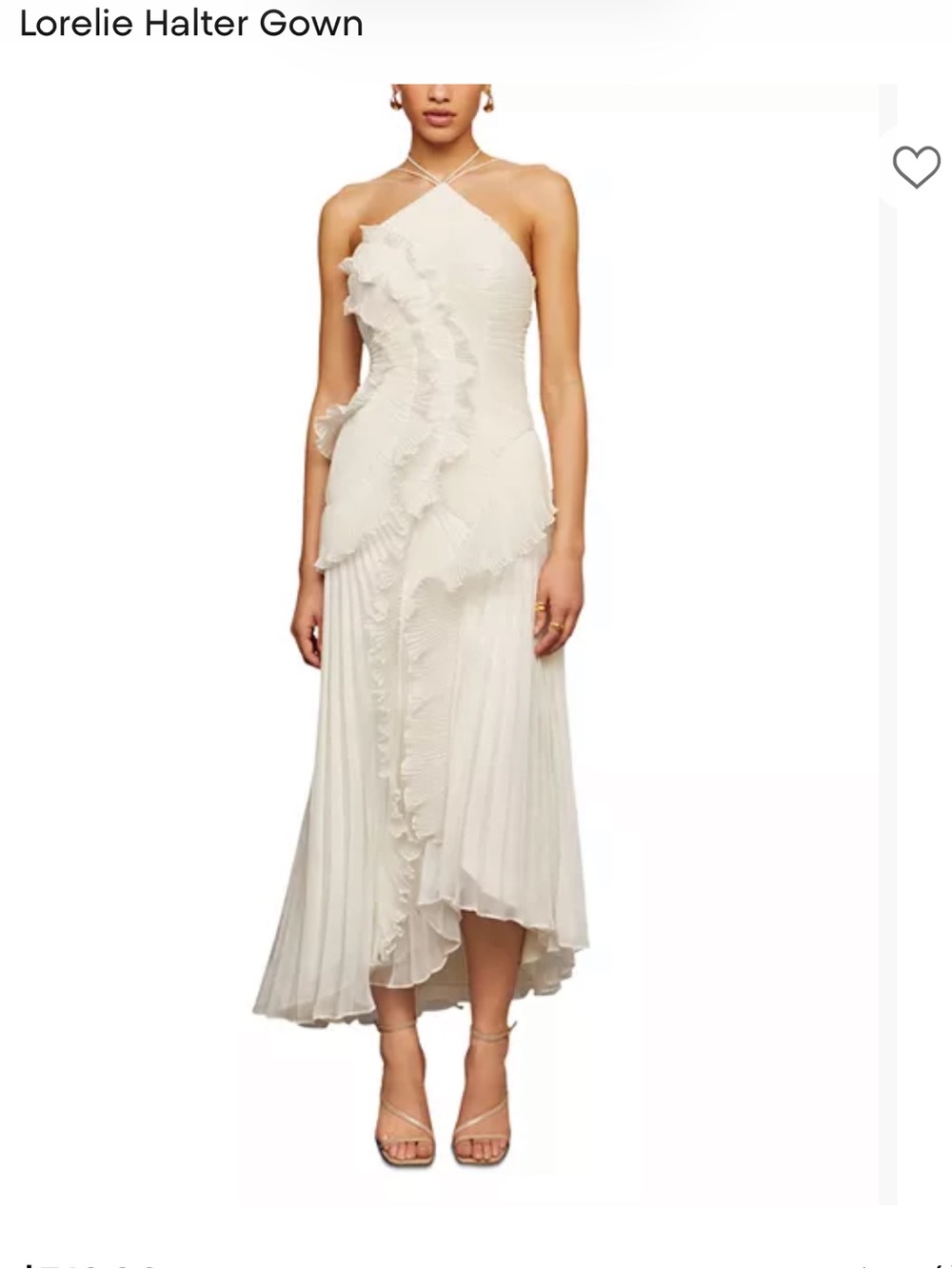 AMUR- Ivory Lorelie Halter Gown